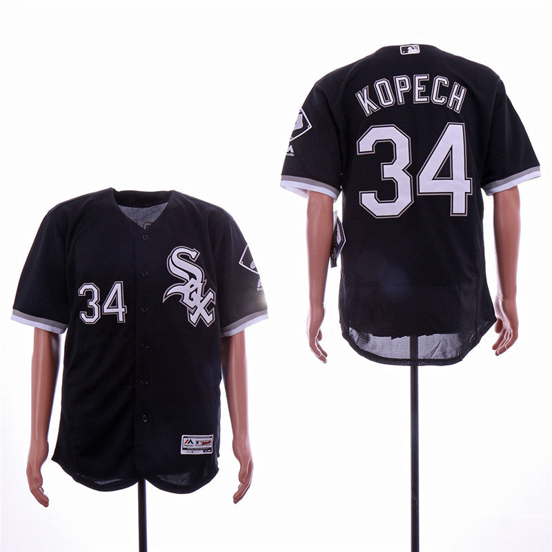 Custom Fan-Made Michael Kopech Chicago White Sox #34 Black Baseball Jersey