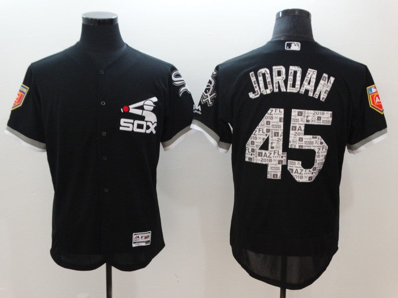 Custom Fan-Made Michael Jordan Spring Training Chicago White Sox #45 Black 2018 Baseball Jersey