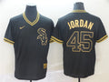 Custom Fan-Made Michael Jordan Chicago White Sox #45 Black Baseball Jersey