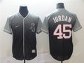 Custom Fan-Made Michael Jordan Chicago White Sox #45 Grey Baseball Jersey