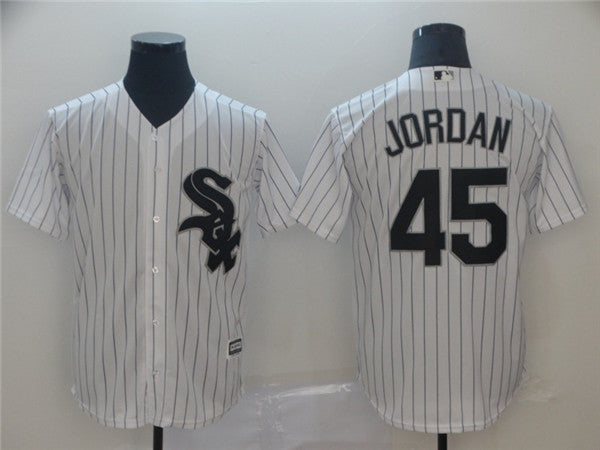 Custom Fan-Made Michael Jordan Chicago White Sox #45 White Baseball Jersey