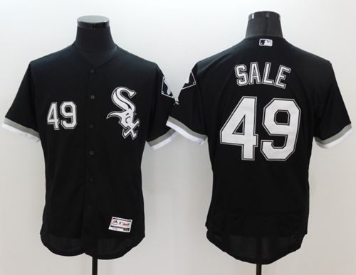 Custom Fan-Made Chris Sale Chicago White Sox #49 Black Baseball Jersey