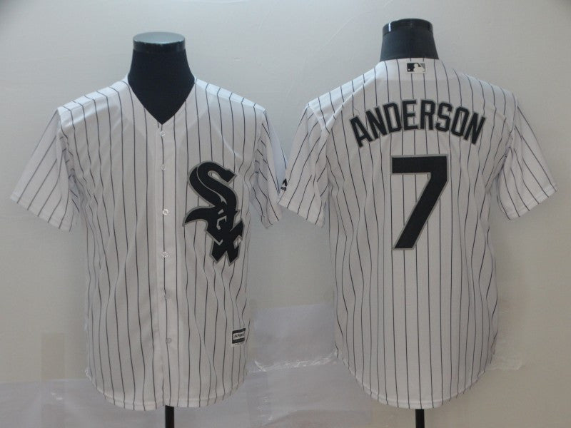 Custom Fan-Made Tim Anderson Chicago White Sox #7 White Baseball Jersey