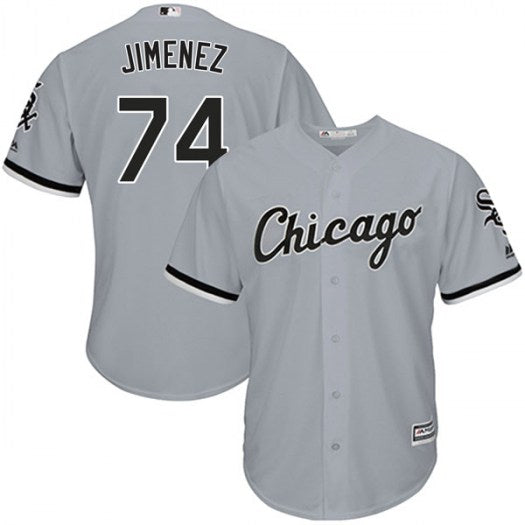Custom Fan-Made Eloy Jimenez Chicago White Sox #74 Grey Baseball Jersey