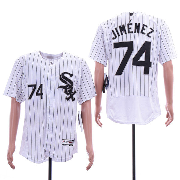 Custom Fan-Made Eloy Jimenez Chicago White Sox #74 White Baseball Jersey