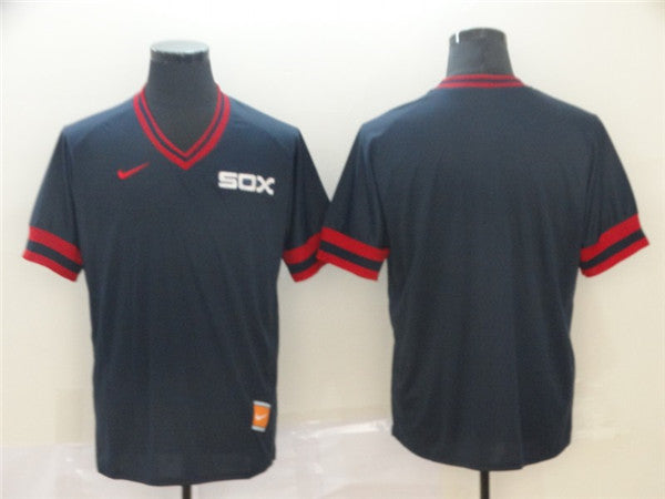 Custom Fan-Made Navy Throwback Chicago White Sox Baseball Jersey Chicago White Sox White Throwback Baseball Jersey