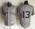 Custom Fan-Made Alex Rodriguez New York Yankees #13 Grey Baseball Jersey