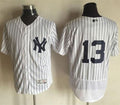Custom Fan-Made Alex Rodriguez New York Yankees #13 White Baseball Jersey