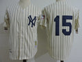 Custom Fan-Made Thurman Munson New York Yankees #15 Baseball Jersey