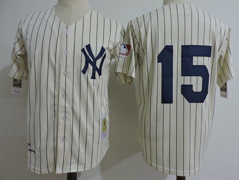 Custom Fan-Made Thurman Munson New York Yankees #15 Baseball Jersey