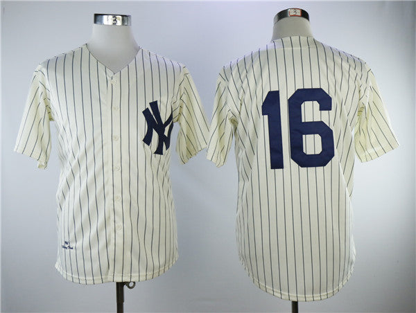 Custom Fan-Made Whitey Ford New York Yankees #16 1961 Throwback Baseball Jersey