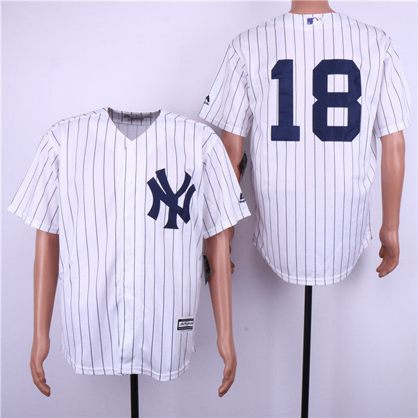 Custom Fan-Made Didi Gregorius New York Yankees #18 White Baseball Jersey