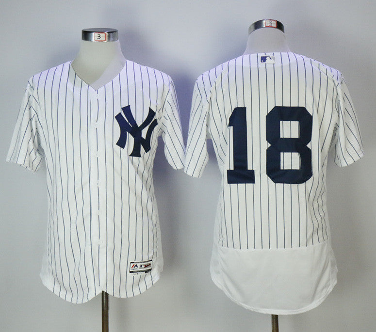 Custom Fan-Made Didi Gregorius New York Yankees #18 White Baseball Jersey