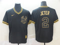 Custom Fan-Made Derek Jeter New York Yankees #2 Black Baseball Jersey