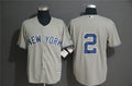 Custom Fan-Made Derek Jeter New York Yankees #2 Grey Baseball Jersey