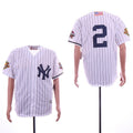 Custom Fan-Made Derek Jeter New York Yankees #2 White 2000 Baseball Jersey