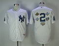 Custom Fan-Made Derek Jeter 5X New York Yankees #2 White Baseball Jersey