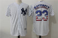 Custom Fan-Made Mattingly USA Flag New York Yankees #23 White Baseball Jersey