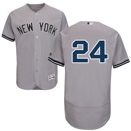 Custom Fan-Made Gary Sanchez New York Yankees #24 Grey Baseball Jersey