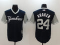 Custom Fan-Made Gary Sanchez Kraken New York Yankees #24 Navy 2017 Baseball Jersey