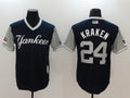 Custom Fan-Made Gary Sanchez Kraken New York Yankees #24 Navy 2018 Baseball Jersey