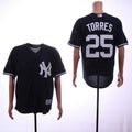 Custom Fan-Made Gleyber Torres New York Yankees #25 Navy Baseball Jersey