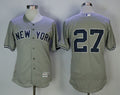 Custom Fan-Made Giancarlo Stanton New York Yankees #27 Grey Baseball Jersey