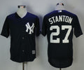 Custom Fan-Made Giancarlo Stanton New York Yankees #27 Navy Baseball Jersey