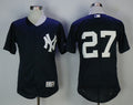 Custom Fan-Made Giancarlo Stanton New York Yankees #27 Navy Baseball Jersey
