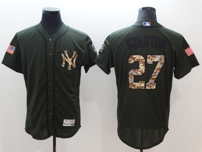 Custom Fan-Made Giancarlo Stanton New York Yankees #27 Baseball Jersey