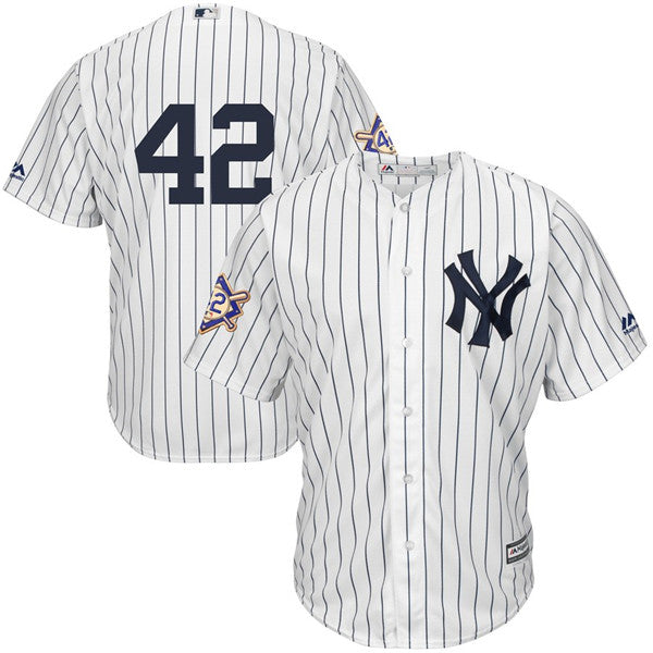 Custom Fan-Made Mariano Rivera New York Yankees #42 White 2019 Baseball Jersey