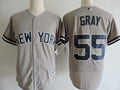 Custom Fan-Made Sonny New York Yankees #55 Grey Baseball Jersey