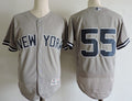 Custom Fan-Made Sonny New York Yankees #55 Grey Baseball Jersey
