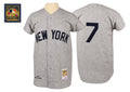Custom Fan-Made Mickey Mantle New York Yankees #7 Grey 1961 Baseball Jersey