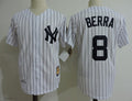 Custom Fan-Made Yogi Berra New York Yankees #8 White Baseball Jersey