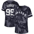 Custom Fan-Made Aaron Judge Camo New York Yankees #99 Black Baseball Jersey