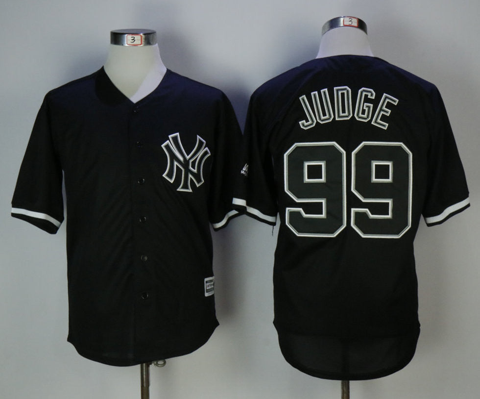 Custom Fan-Made Aaron Judge New York Yankees #99 Black Baseball Jersey