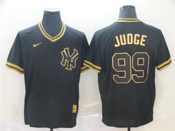Custom Fan-Made Aaron Judge New York Yankees #99 Black Baseball Jersey