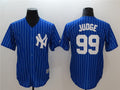 Custom Fan-Made Aaron Judge New York Yankees #99 Blue Baseball Jersey