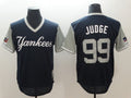 Custom Fan-Made Aaron Judge Judge New York Yankees #99 Navy 2018 Baseball Jersey
