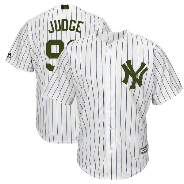 Custom Fan-Made Aaron Judge New York Yankees #99 White 2018 Baseball Jersey