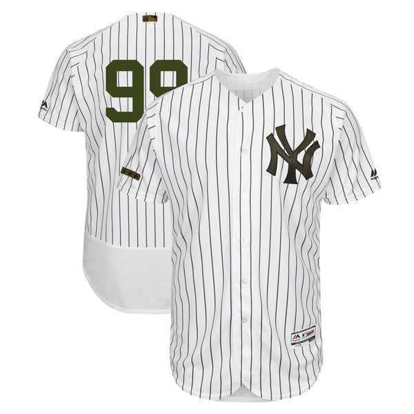 Custom Fan-Made Aaron Judge New York Yankees #99 White 2018 Baseball Jersey