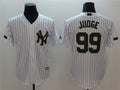 Custom Fan-Made Aaron Judge Olive New York Yankees #99 White Baseball Jersey