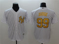 Custom Fan-Made Aaron New York Yankees #99 White Baseball Jersey