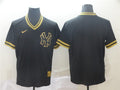 Custom Fan-Made Black New York Yankees Baseball Jersey New York Yankees Black Baseball Jersey