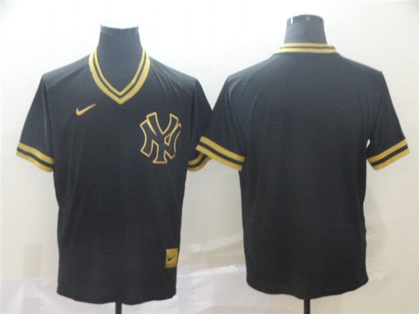 Custom Fan-Made Black New York Yankees Baseball Jersey New York Yankees Black Baseball Jersey