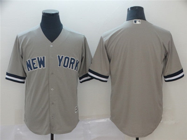 Custom Fan-Made Gray New York Yankees Baseball Jersey New York Yankees Grey Baseball Jersey