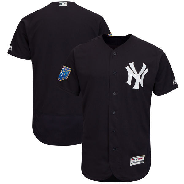 Custom Fan-Made Spring Training Navy 2018 New York Yankees Baseball Jersey New York Yankees Navy 2018 Baseball Jersey