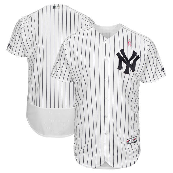 Custom Fan-Made White 2018 New York Yankees Baseball Jersey New York Yankees White 2018 Baseball Jersey