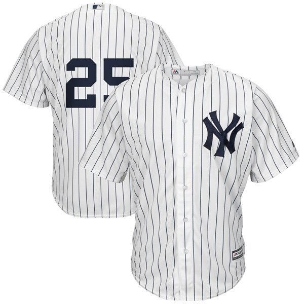 Custom Fan-Made Gleyber Torres New York Yankees #25 White Baseball Jersey